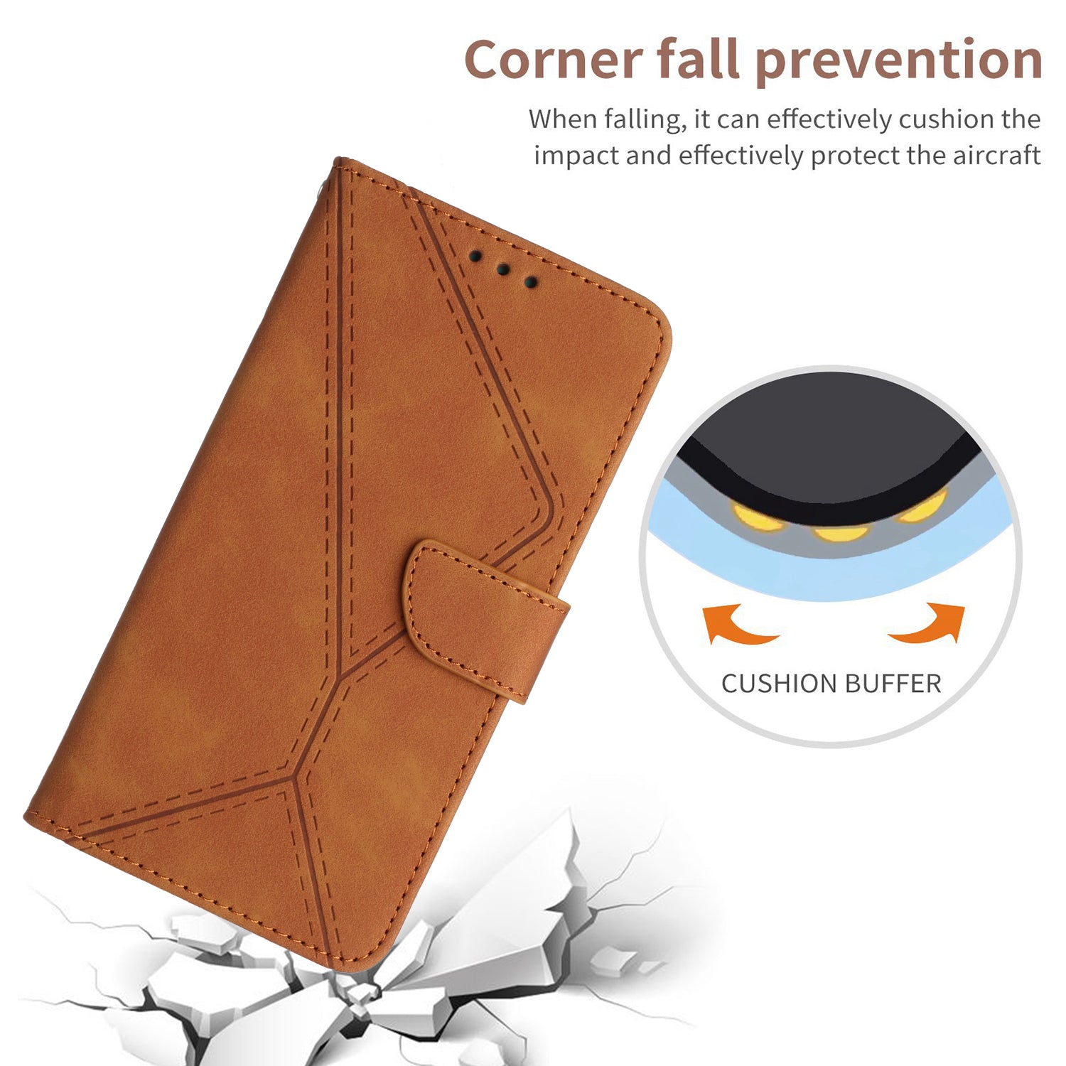 HT05 For Oppo A59 5G Skin-Feel Leather Case Wallet Splicing Phone Cover - Brown HT05 For Oppo A59 5G Skin-Feel Leather Case Wallet Splicing Phone Cover - Brown